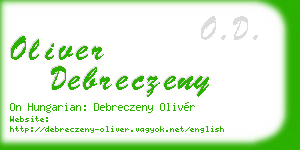 oliver debreczeny business card